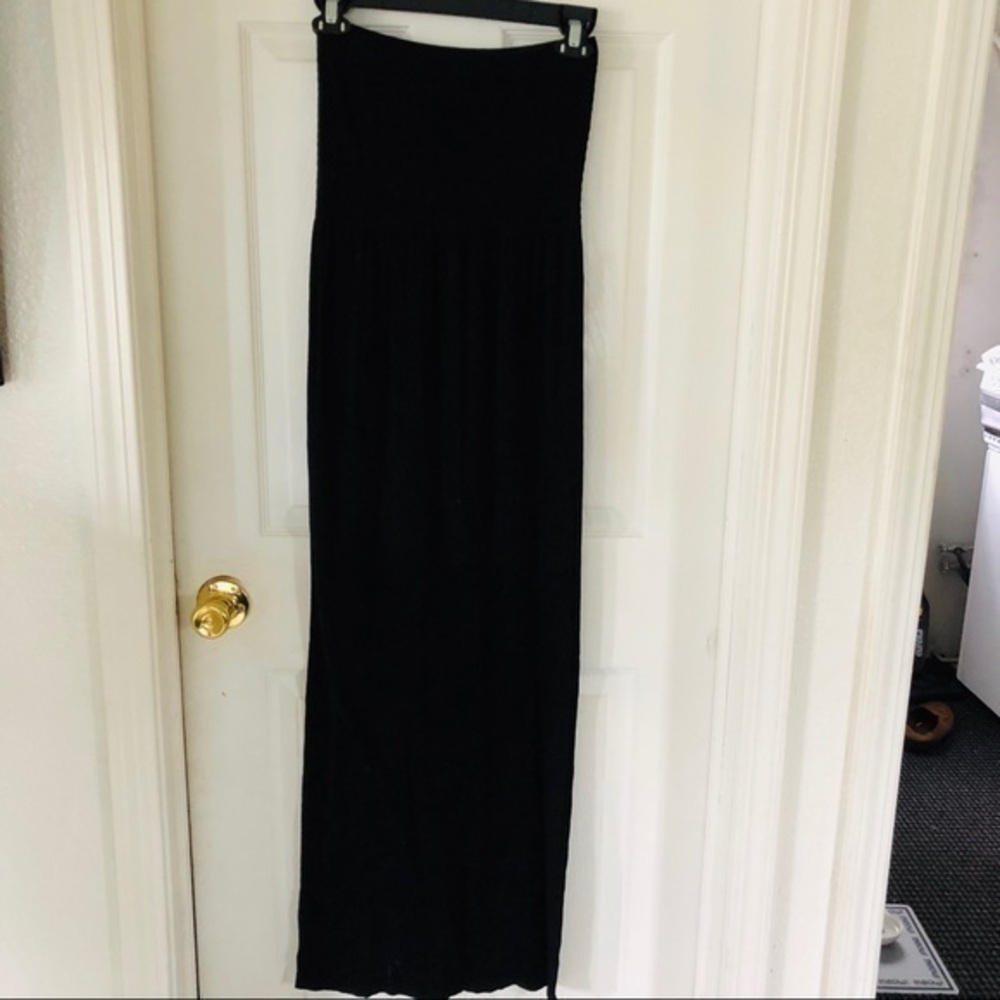 Black strapless stretch maxi dress size One size